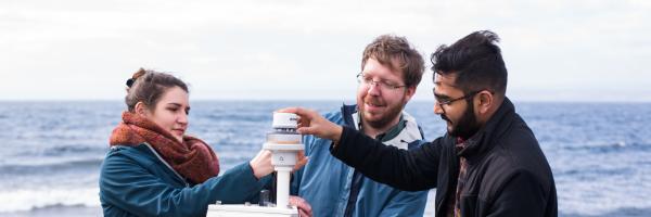 Eric and his team deploying the buoy